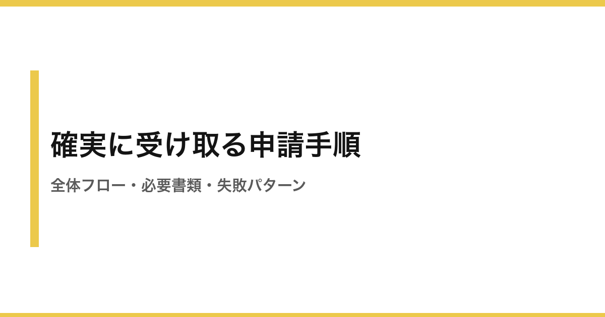 確実に受け取る申請手順