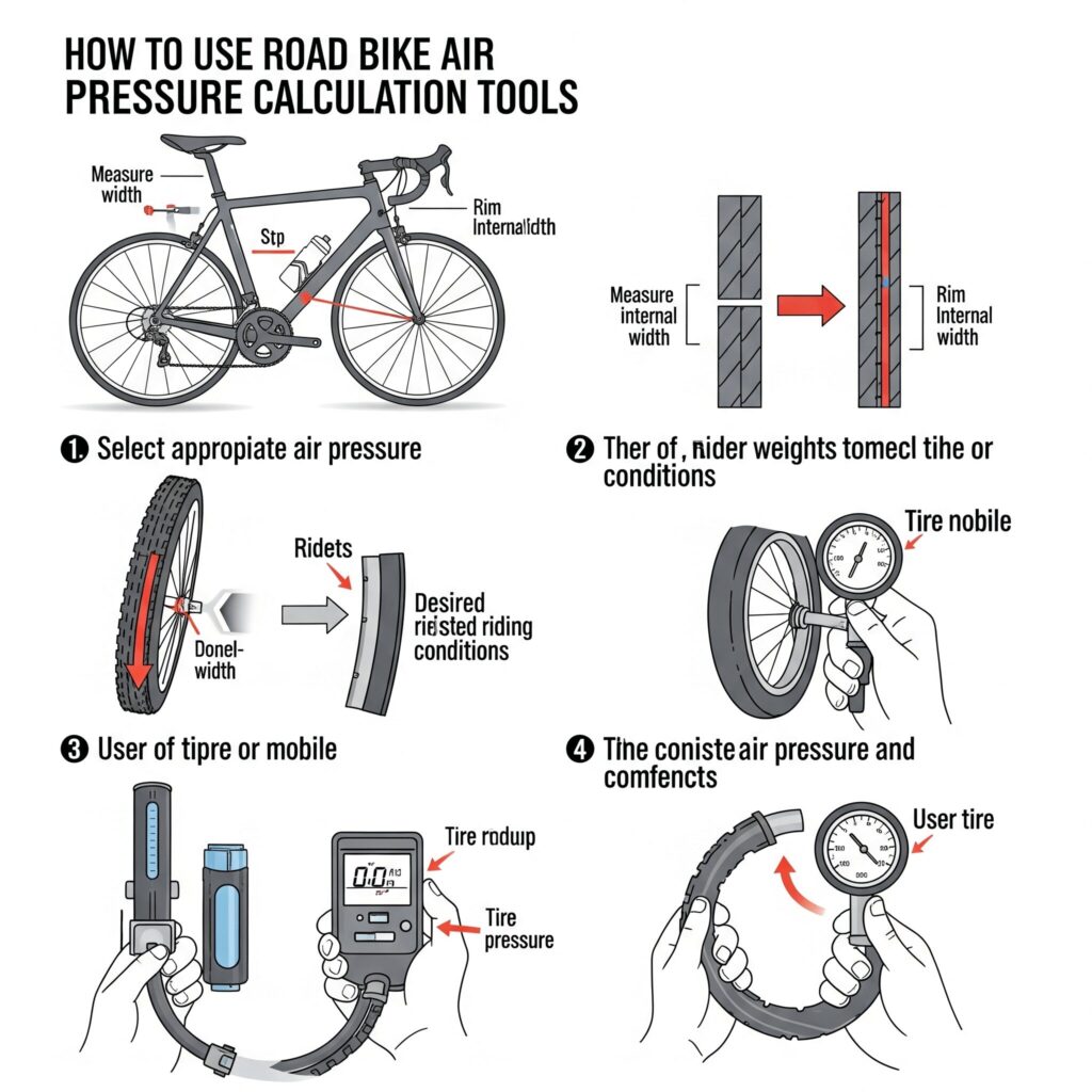 ロードバイク空気圧計算ツールと活用法