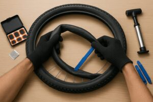電動自転車のパンク修理