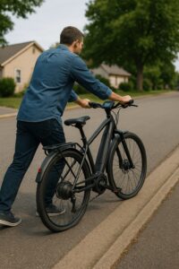 電動自転車の押し歩き方は？