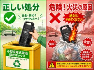 処理施設での火災事故など不適切廃棄のリスク