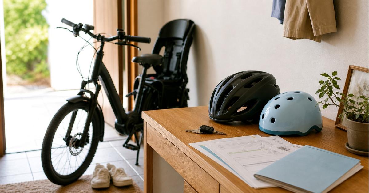 自転車保険で家族の補償範囲を確認するイメージ