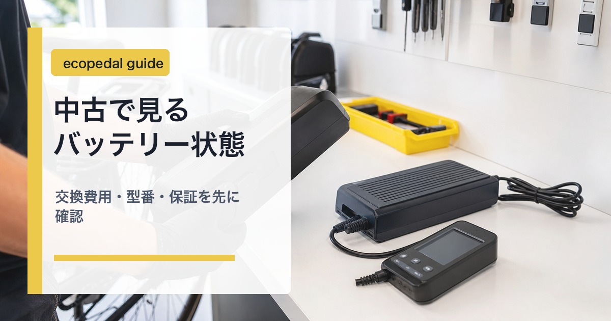 中古電動自転車のバッテリー状態と交換費用の確認